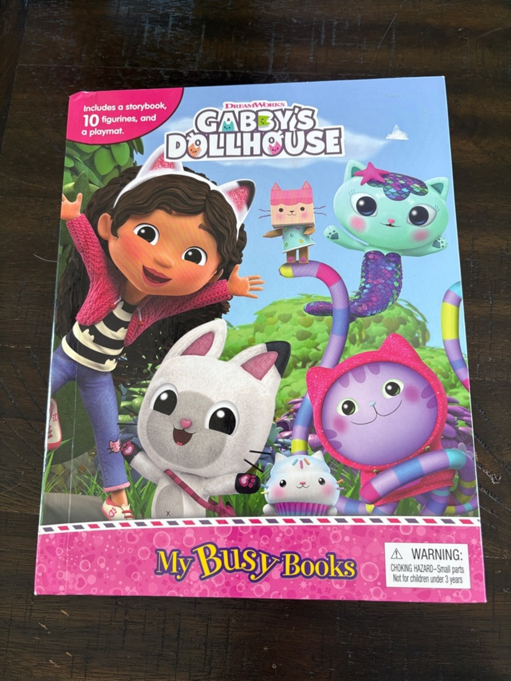 DreamWorks Gabby's Dollhouse Playbook – Pink, Light Blue, White